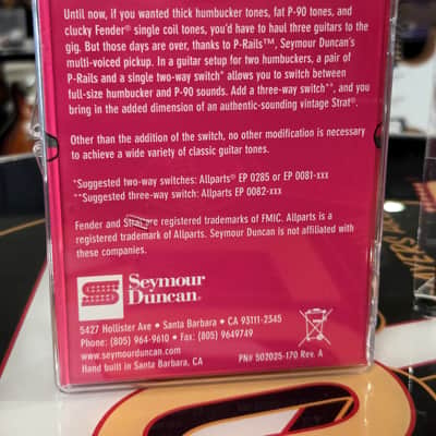 Seymour Duncan SHPR-1s P-Rails Pickup Set 2010s - Black image 2