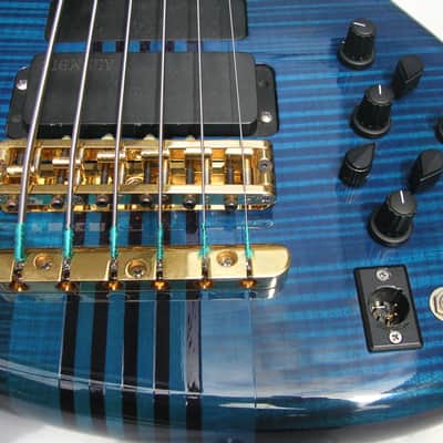 Alembic Series ll 6 String Bass Guitar 1997 Saphire Blue Clear image 1