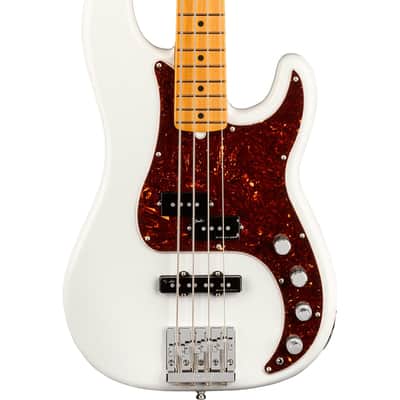 Fender American Ultra Precision Bass, Maple Fingerboard, Arctic Pearl image 1