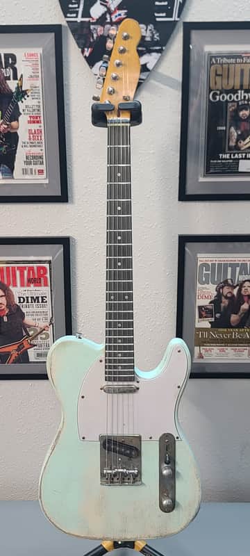 Partscaster Telecaster Relic AWESOME GUITAR! 2020s - Blue Nitro Shellac image 1