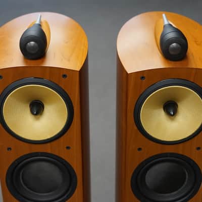 B&W Nautilus 804 Floor Standing Stereo Speakers in Cherry w/ Box & Accessories image 7