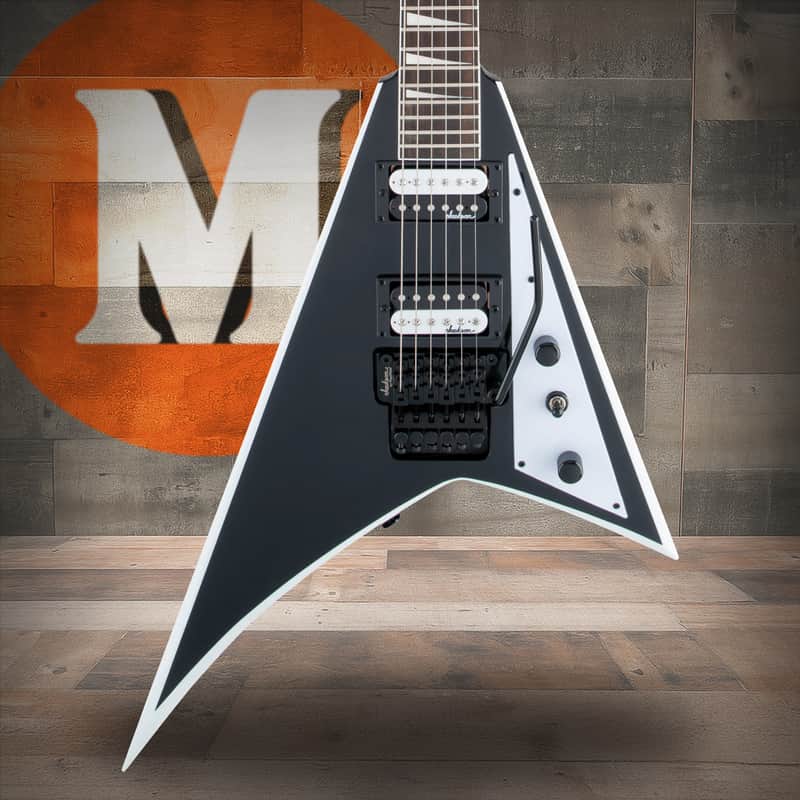 Jackson JS Series Rhoads JS32 - Amaranth Fingerboard - Black with White Bevels image 1