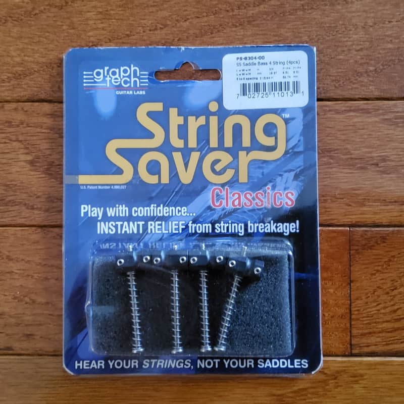 Graph Tech PS-8304-00 String Saver Originals Jazz/Precision Bass-Style Saddles - 4-String 2010s - Black image 1
