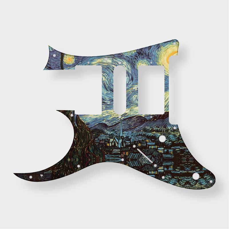 The Starry Night / Ibanez Pickguard / RG350 / JEMJR / Graphic / Stormguitar image 1