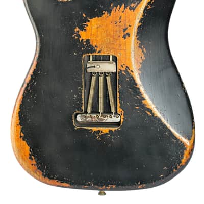 New Fender Custom Shop  Andy Hicks Masterbuilt '50s Stratocaster Heavy Relic Black/Violin Burst #R132336 image 4