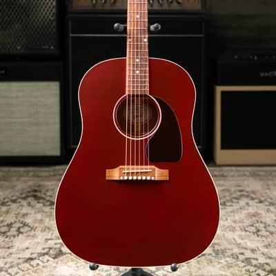 Gibson J-45 Special Dreadnought Acoustic/Electric Guitar - Satin Wine Red with Gig Bag image 3