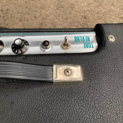 Fender Spring Reverb Unit Head Vintage Silverpanel 70s  Tags Electric Guitar tube head effect - Silver panel black image 7