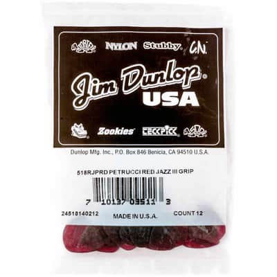 Dunlop 518RJP-RD John Petrucci Primetone Jazz III rouge 1,38mm sachet de 12 image 1