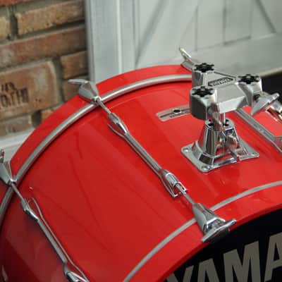 RARE Yamaha Recording Custom 9000 - hot red 22"x14 bass drum image 5