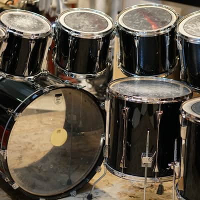 Tama ArtStar II Drum Set Black Lacquer - 1990s - 10-11-12-13-14-16-18-22-24 image 4