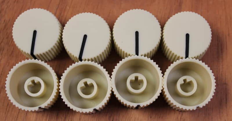 Fender Rumble Bass Amplifier Knobs Cream D-Shaft Set of Eight (8) image 1