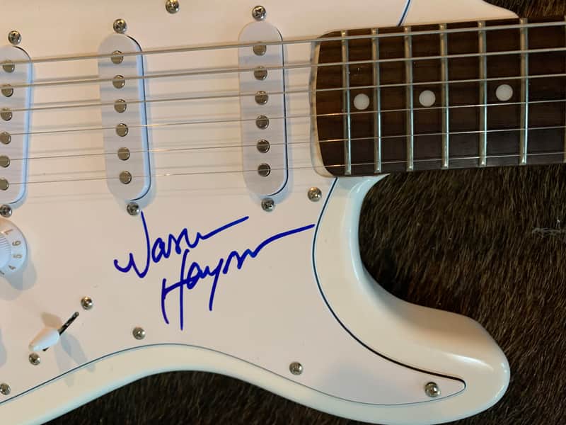 Fender Squier Stratocaster signed by Warren Haynes White image 1