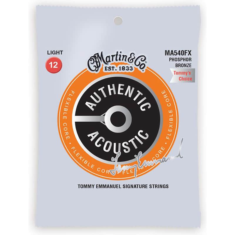 Martin MA540FX Authentic Tommy Emmanuel Signature Flexible Core Phosphor Bronze Acoustic Guitar Strings - Light (.12 - .54) image 1