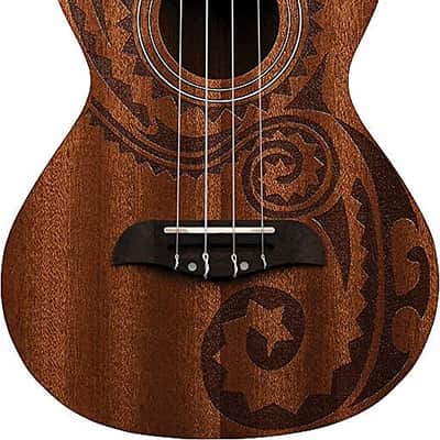 Oscar Schmidt OU2TTAT All Mahogany Hawaiian Tattoo 4-String Tenor Size Ukulele image 1
