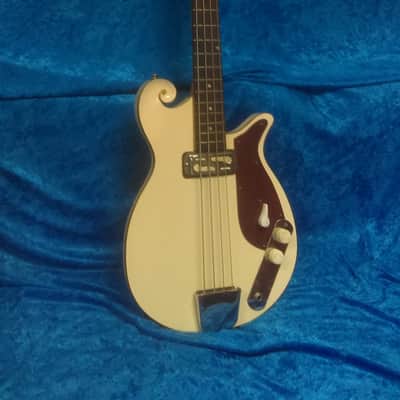 Premier Scroll Bass 1960's Orange Sparkle Binding DeArmond P'up Univox Made NYC *RARE* MAKE OFFER image 1