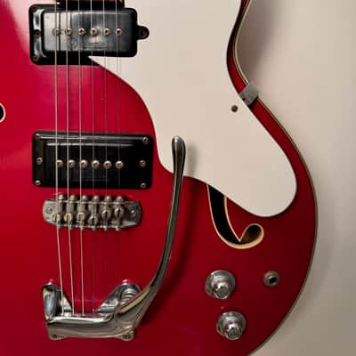 Mosrite Celebrity 2 1964 - Red with original case image 6