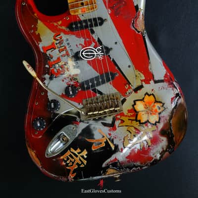 Fender MXY-7 Ohka Left Handed Cherry Blossom Kamikaze Heavy Aged Relic by East Gloves Customs (1of1) image 2