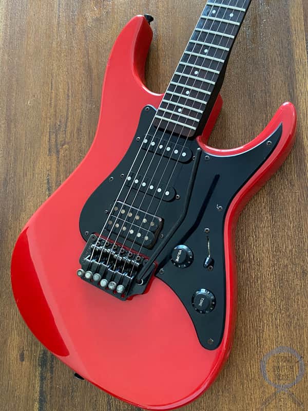 Fernandes Revolver Guitar, FR-55, HSS, Red, MIJ, 1987, 24” Scale