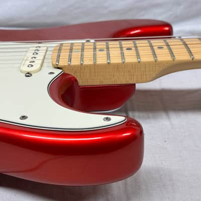 Fender American Deluxe Stratocaster Guitar with Case 2002 - Chrome Red / Maple neck image 15