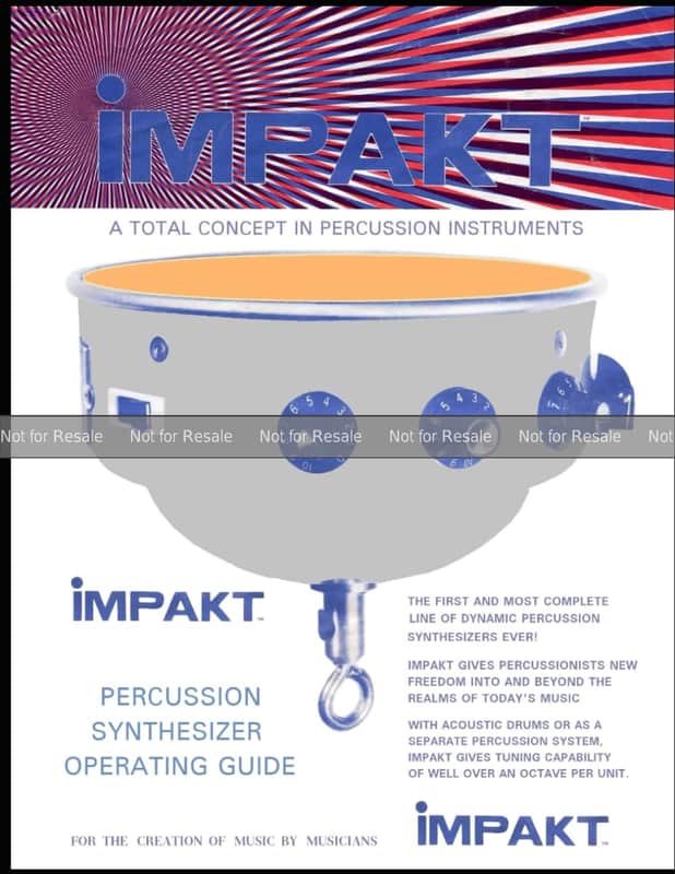 Impakt Percussion Synthesizer instruction manual image 1