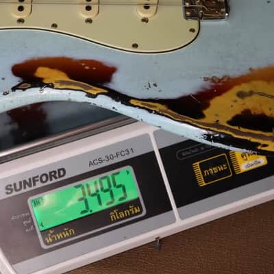 Fender Custom shop'61 Heavy Relic Sonic blue Over sunburst 2024 image 11