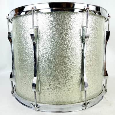 *Ludwig 12x15" Virgin Silver Sparkle Mach-Lug Tom Drum Tenor Floor Rack 70s B/O* image 5