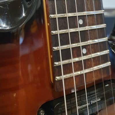 Aria Pro II Magna series MA28-SB 90 - Sunburst komplett aufbereitet Seymour Duncan Pickups image 3