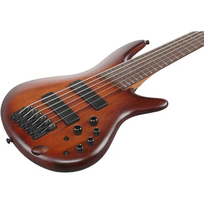 Ibanez SR506A SR Standard 6-String Electric Bass - Mahogany Brown Burst image 5