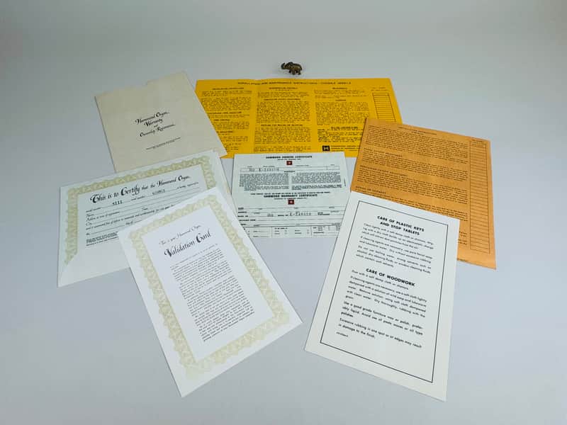 Hammond Organ Owner's Warranty & Registration Packet 1969 image 1