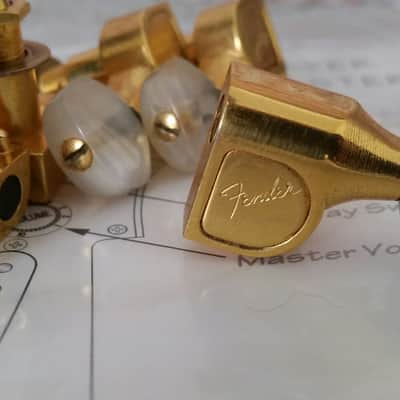 Fender John Mayer BLK Black 1 Schaller German Original Tuners Gold Pearl image 3