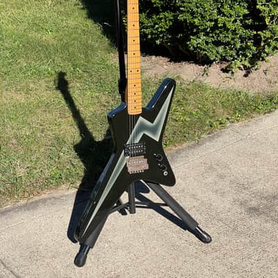 1981 Kramer Voyager Strat Head Black with Lightning Bolt and oil finished neck image 1