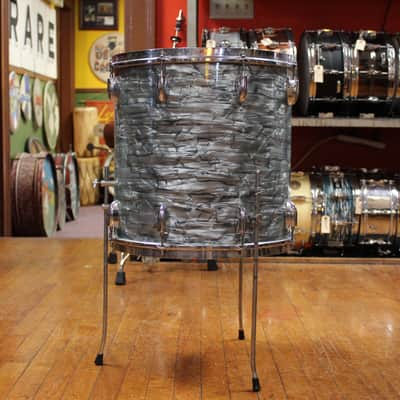 1950s Gretsch Broadkaster Outfit in Midnight Blue Pearl 14x22 9x13 16x16 image 9