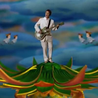 Oasis 'All Around the World' Video Replica Guitar Noel Gallagher Be Here Now 1997 Green image 6