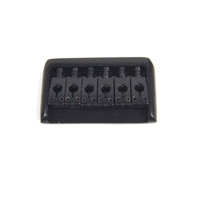 High-Quality Thick Non-tremolo Electric Guitar Hardtail Bridge 6-Saddle, Black, Round