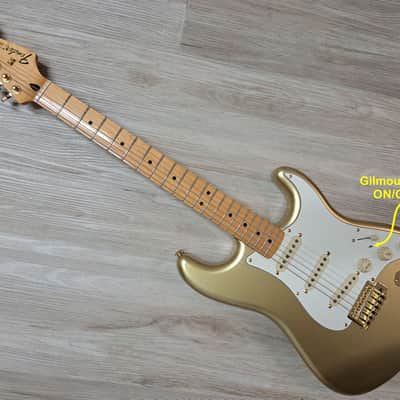 2012 Fender Aztec Gold MIM Strat w/ Gilmour Mod (1 of a Kind) w/ Fender Hardshell , Locking Tuners image 4