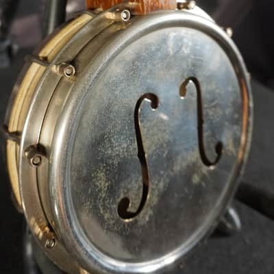 Vintage Banjolele w/ Metal Back & F-Holes image 13