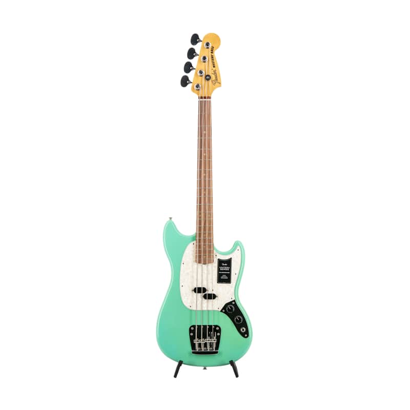 Fender Vintera 60s Mustang Bass Guitar, Pau Ferro FB, Sea Foam Green, MX2018XXXX