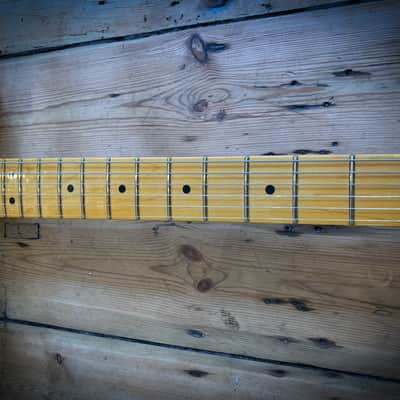 2019 Fender USA Britt Daniel Tele® Thinline Amarillo Gold & hard shell case image 15