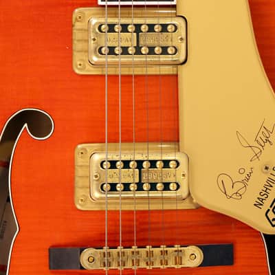 2001 Gretsch Brian Setzer Signature 6120SSU Nashville, Orange Tiger Flame image 4