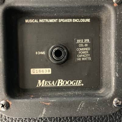 Mesa Boogie 2x12 2FB CEL-30 Cabinet 2010s - Black image 7