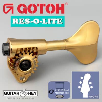 NEW Gotoh GRL510M-12 RES-O-LITE Bass 5-String L3+R2 Set 11/16" [17.5mm] 3x2 GOLD