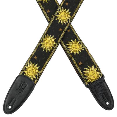 Levy's MPJG-SUN-BLK '60s Sun 2" Polyester/Vinyl Guitar Strap
