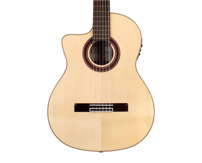 Cordoba Iberia GK Studio Negra Left Handed Cutaway A/E Nylon Str Guitar Open Box image 1