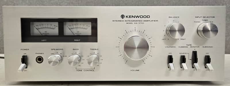 Kenwood KA-5700 Vintage Stereo Intergrated Silvet Faced Amplifier Tested