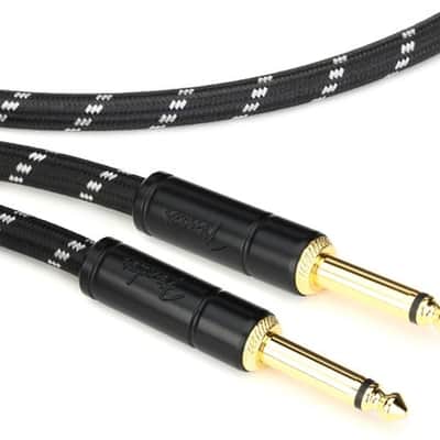 Fender Deluxe Series Tweed Instrument Cable - Straight to Straight - 18.6 foot Black Tweed image 2