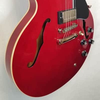 Epiphone ES-335 Semi Hollowbody Electric Guitar, Cherry image 4
