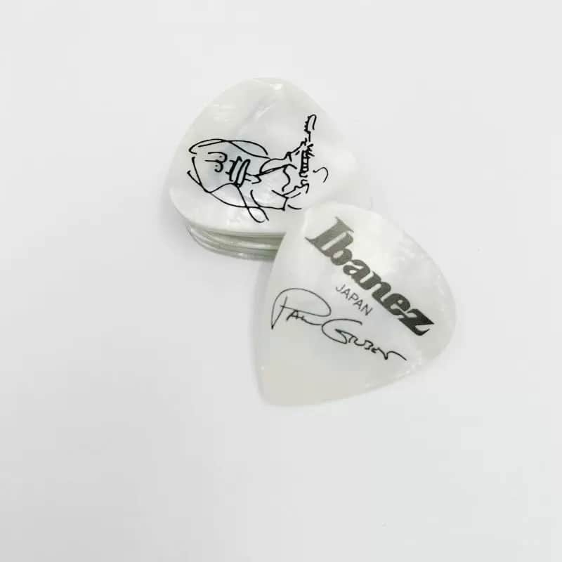 Ibanez electric guitar pick - Paul Gilbert signature - shell color - 5 pieces image 1
