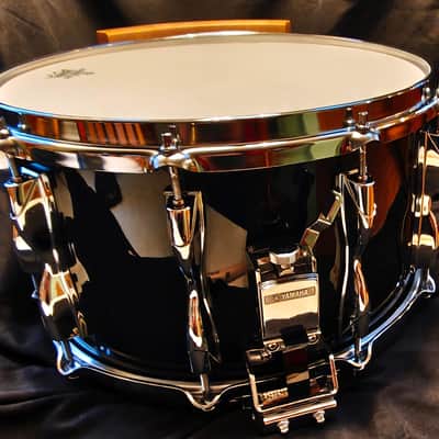 YAMAHA 1980 Recording Custom Snare Drum SD098 - Piano Black Lacquer image 6