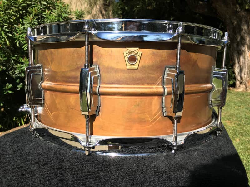Ludwig LC663 Raw Copper Phonic 6.5x14" Snare Drum image 3