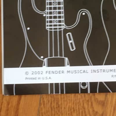 Vintage Fender Electric Guitar Strat Manual 2002 Black + Original Bumper Sticker image 3
